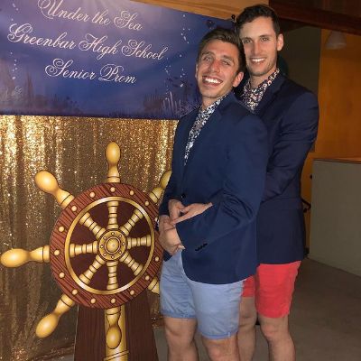  Brock Ciarlelli and his boyfriend Kameron Tarlow posing for a photo shoot. 